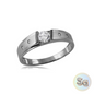 Anillo para Boda en Plata 925 con Acabado Mate y Zirconias - GMR00115RH